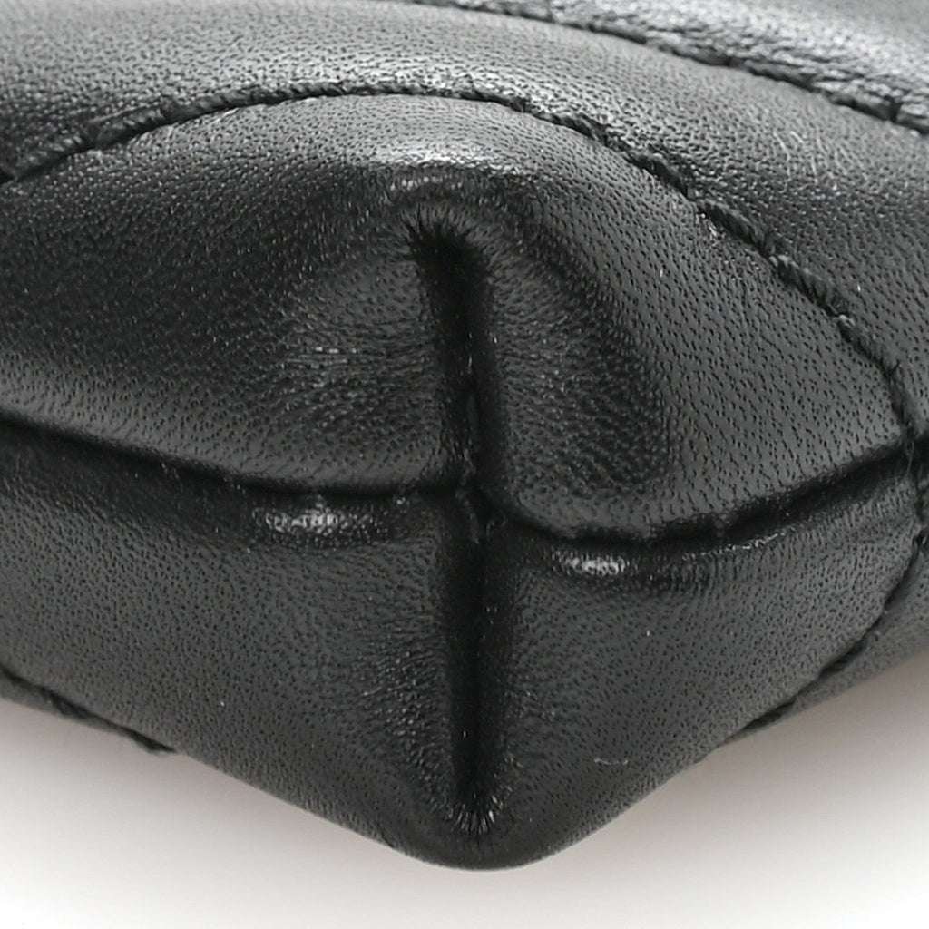 Calfskin Matelasse Mini GG Marmont Chain Bag Black
