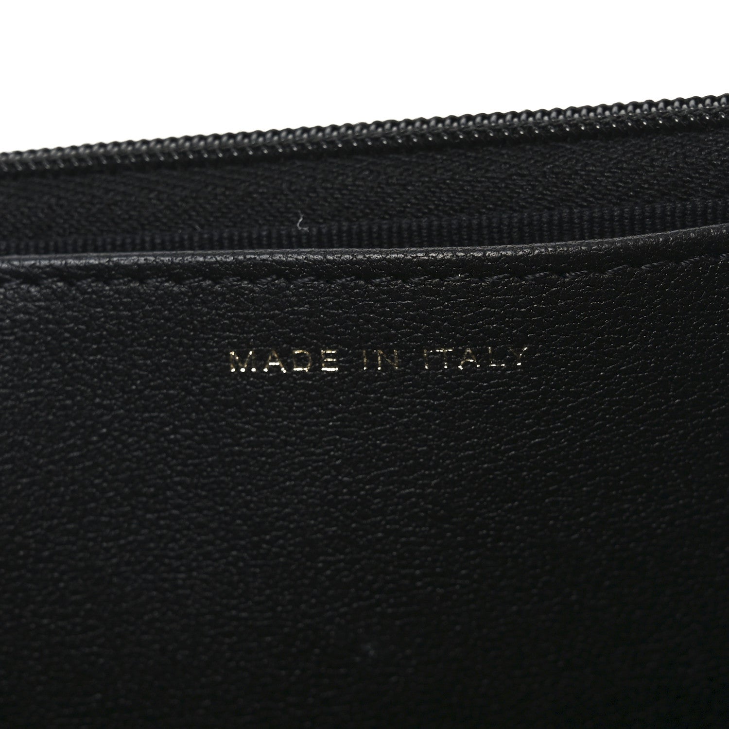 Lambskin Quilted Crystal Handle Wallet On Chain WOC Black