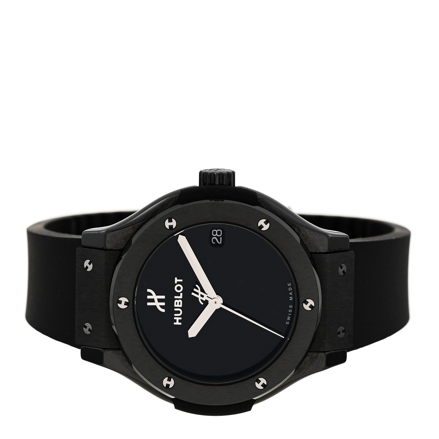 Ceramic Rubber 33mm Classic Fusion Black Magic Quartz Watch Black 581.CX.1270.RX.MDM
