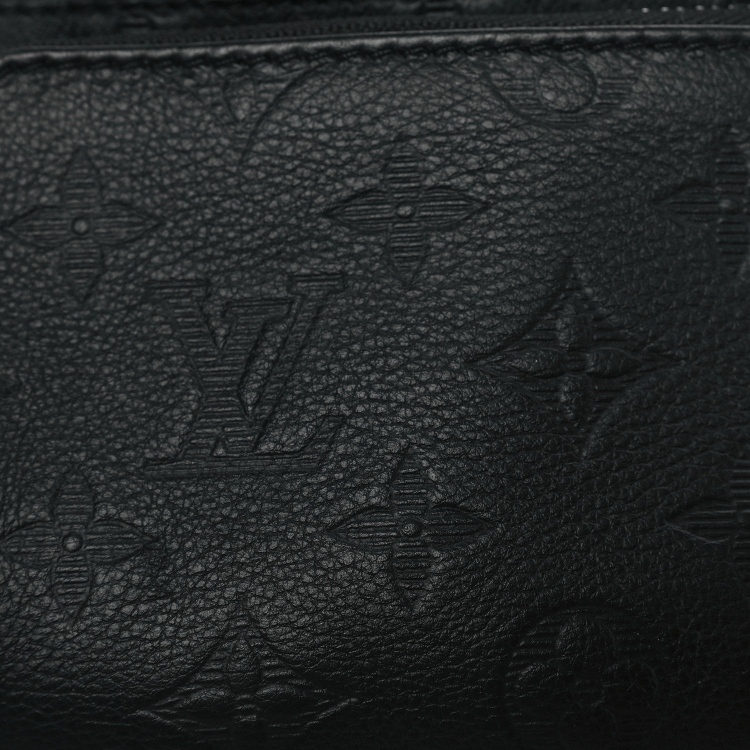 Calfskin Monogram Shadow Rush BumBag Black