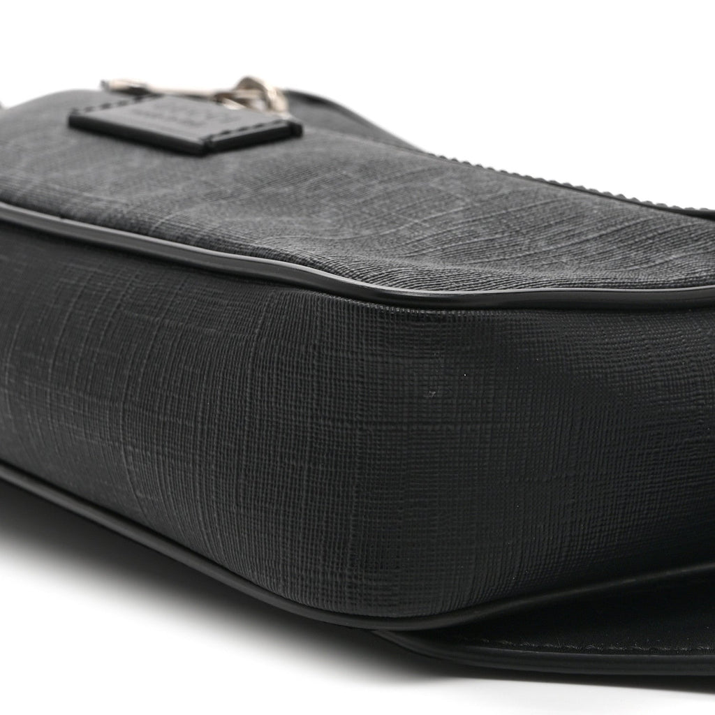 Soft GG Supreme Monogram Web Belt Bag Black Grey