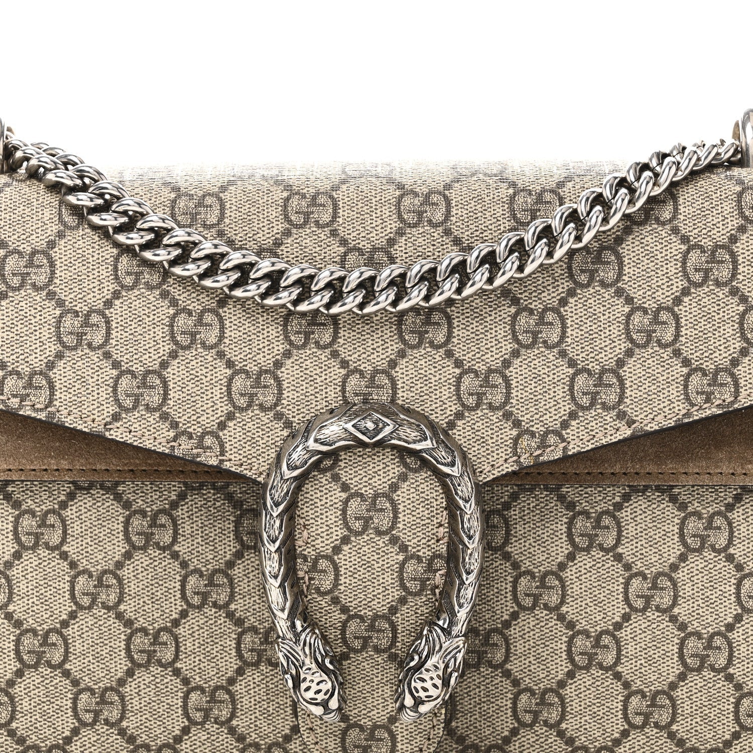 GG Supreme Monogram Small Dionysus Shoulder Bag Taupe