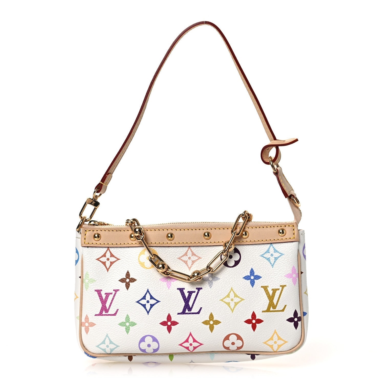 LV X TM Monogram Multicolor Pochette Accessories White
