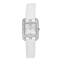 Stainless Steel Alligator Diamond Pink Sapphire Mother of Pearl 23mm Cape Cod Quartz Watch Blanc