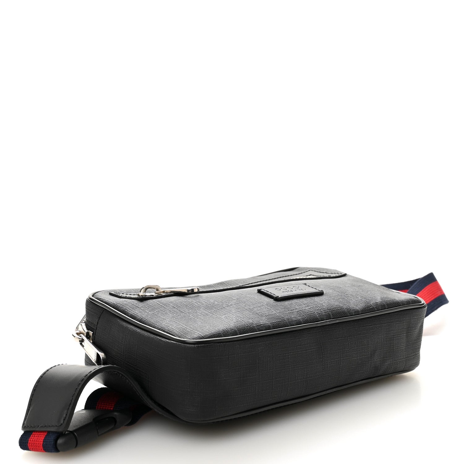 Soft GG Supreme Monogram Web Belt Bag Black Grey
