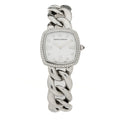 Stainless Steel Diamond Bezel 27mm Albion Quartz Watch White
