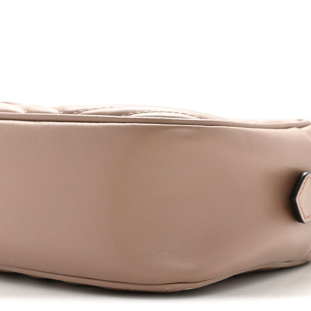 Calfskin Matelasse Small GG Marmont Chain Shoulder Bag Porcelain Rose