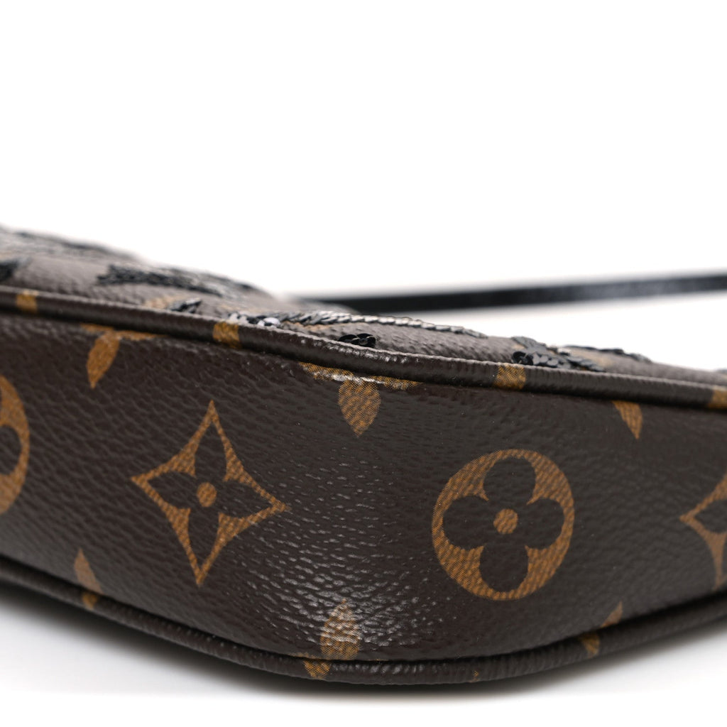 Monogram Sequins Pochette Accessories Black