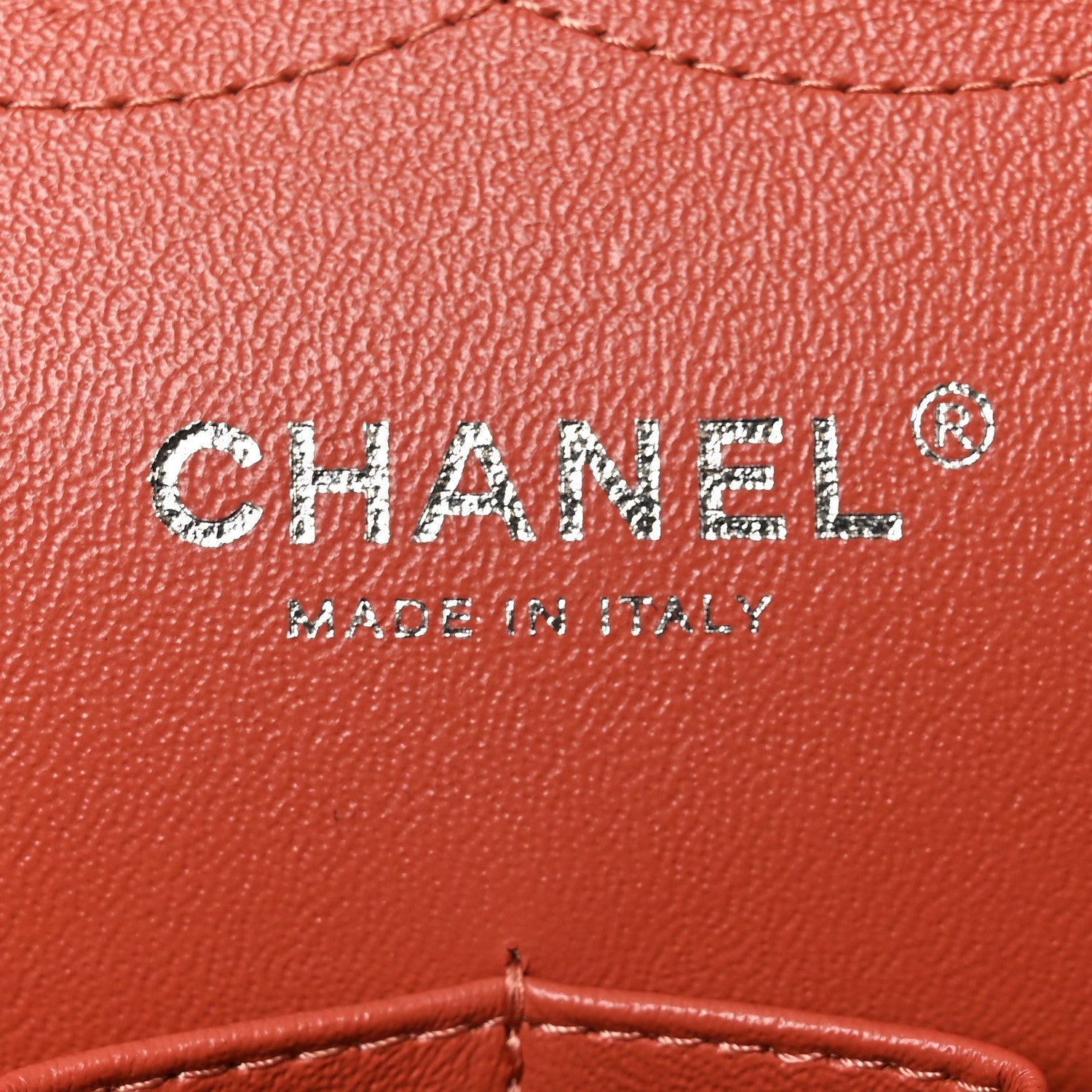 Lambskin Quilted Jumbo Double Flap Orange