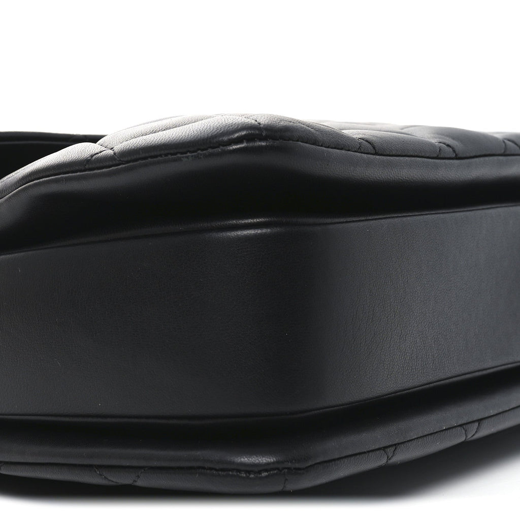 Lambskin Quilted Large Trendy CC Dual Handle Flap Bag Black