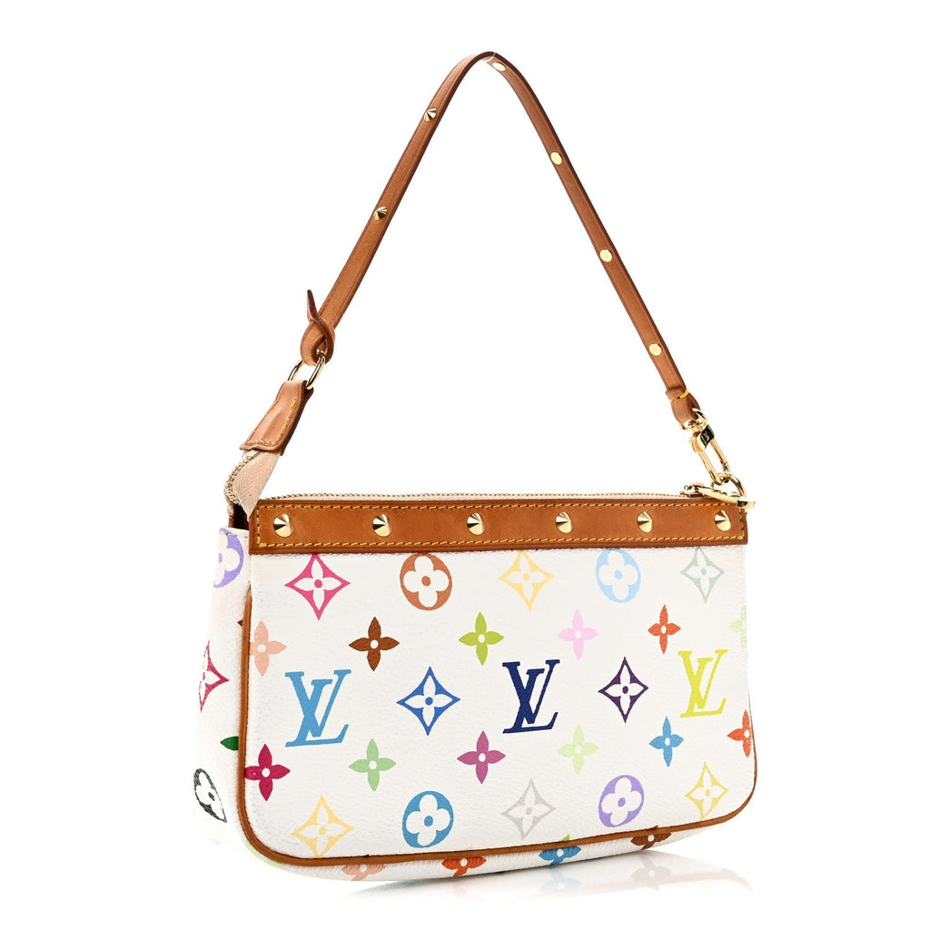 Monogram Multicolor Pochette Accessories White