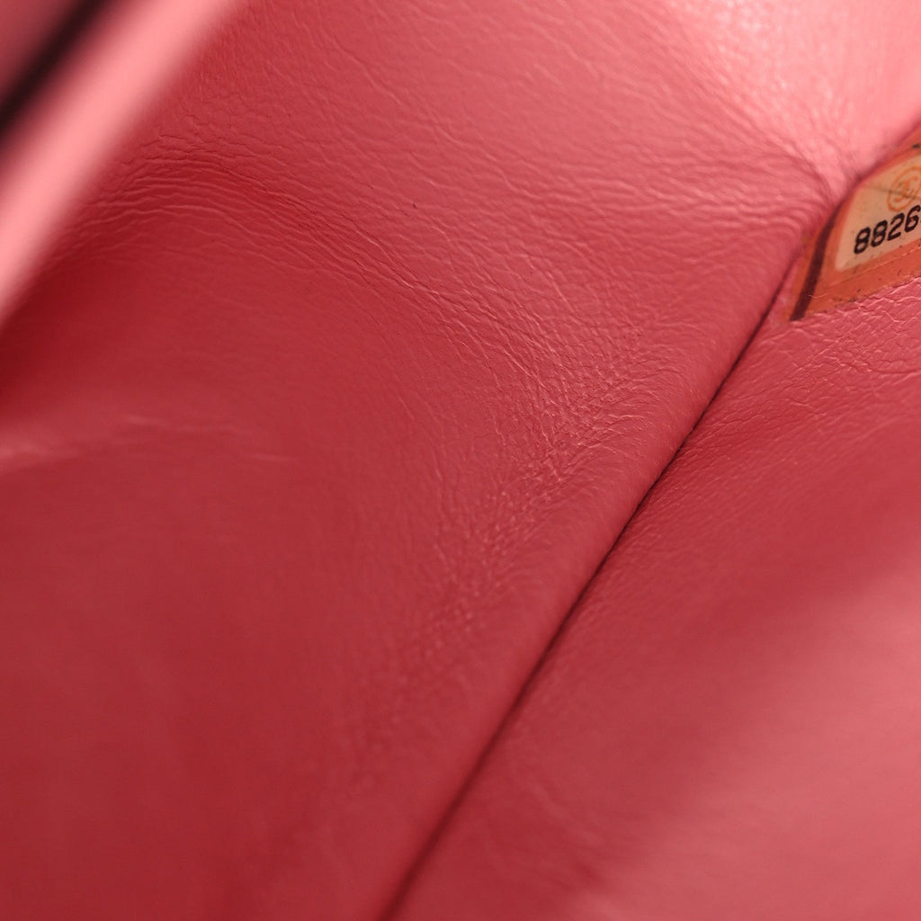 Caviar Quilted Medium Double Flap Pink
