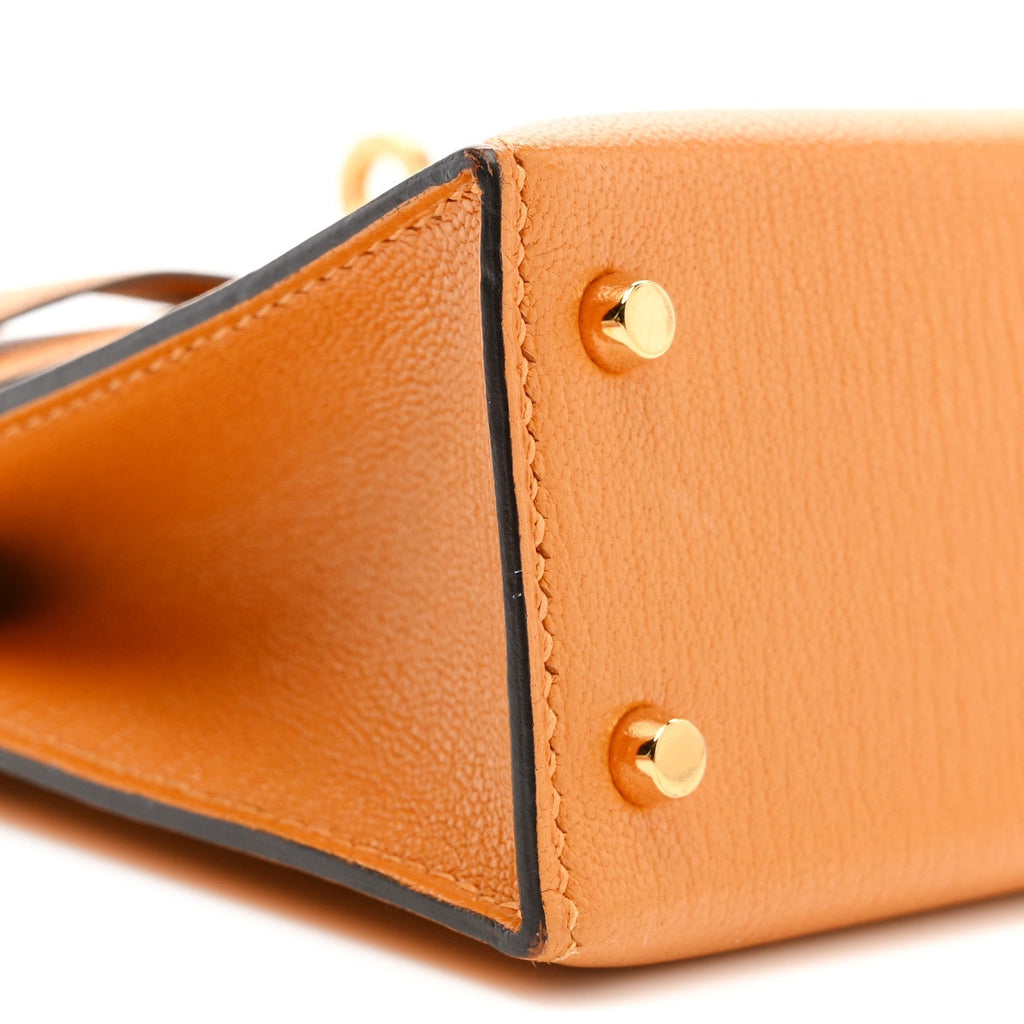 Chevre Chamkila Mini Kelly Sellier 20 Jaune D'or