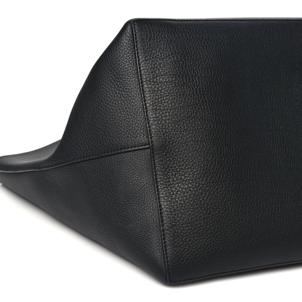Grained Calfskin Park Tote Three Black