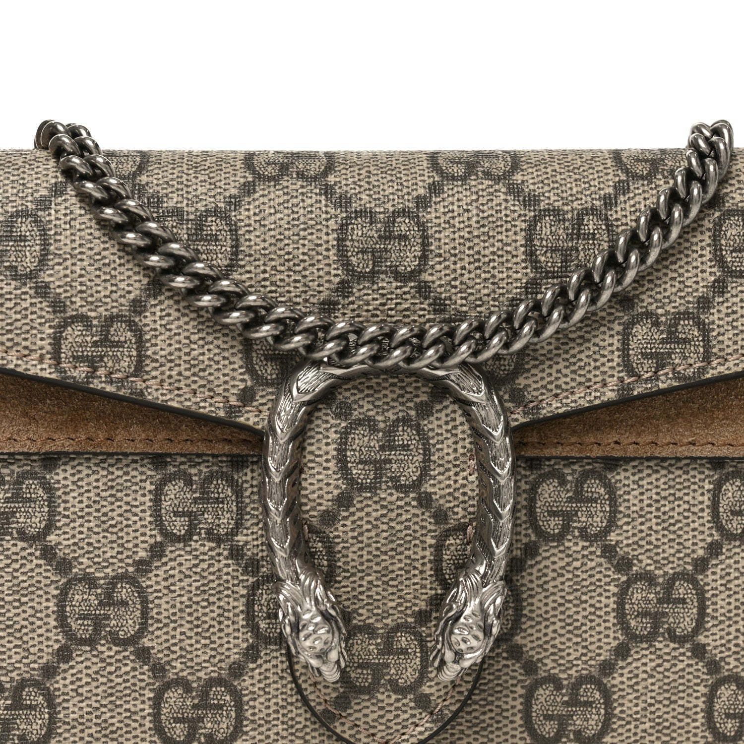 GG Supreme Monogram Super Mini Dionysus Shoulder Bag Taupe
