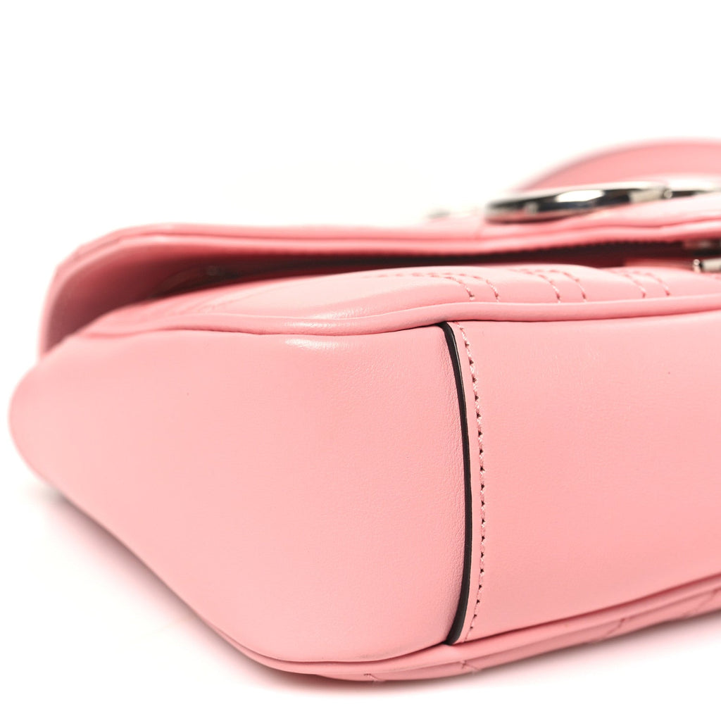 Calfskin Matelasse Mini GG Marmont Shoulder Bag  Wild Rose