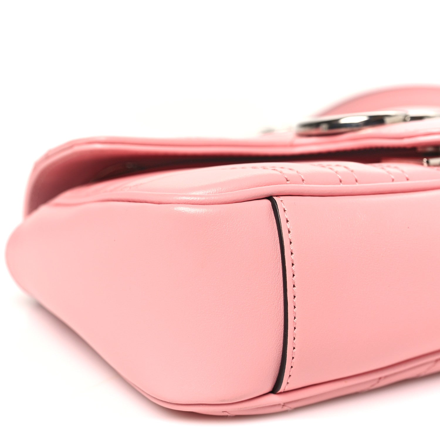 Calfskin Matelasse Mini GG Marmont Shoulder Bag  Wild Rose
