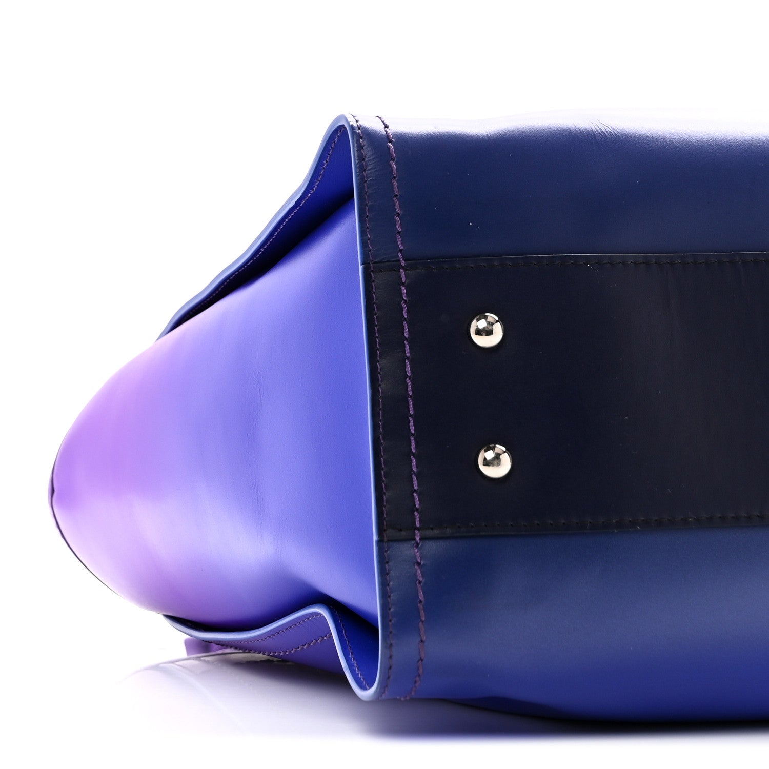 Shaded Calfskin Small Deauville Tote Purple Blue