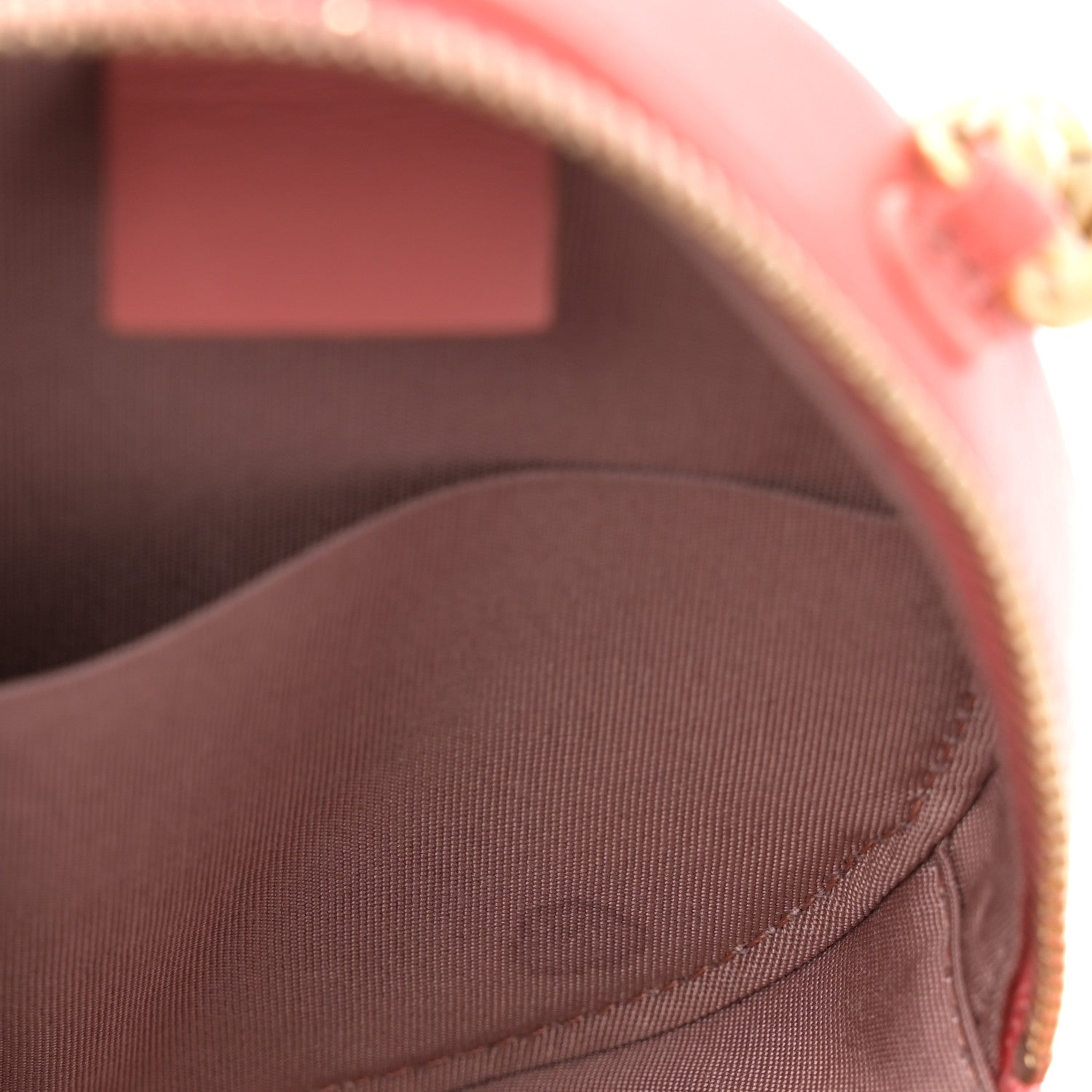 Lambskin Quilted Chanel 19 Round Clutch With Chain Pink