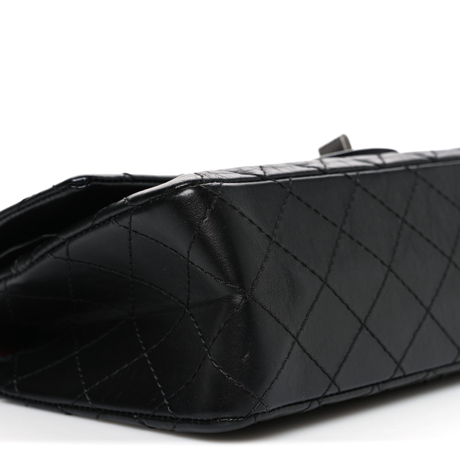 Aged Calfskin Quilted 2.55 Reissue 225 Flap Black