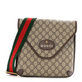 GG Supreme Monogram Web Medium Neo Vintage Flap Messenger Bag Beige New Acero