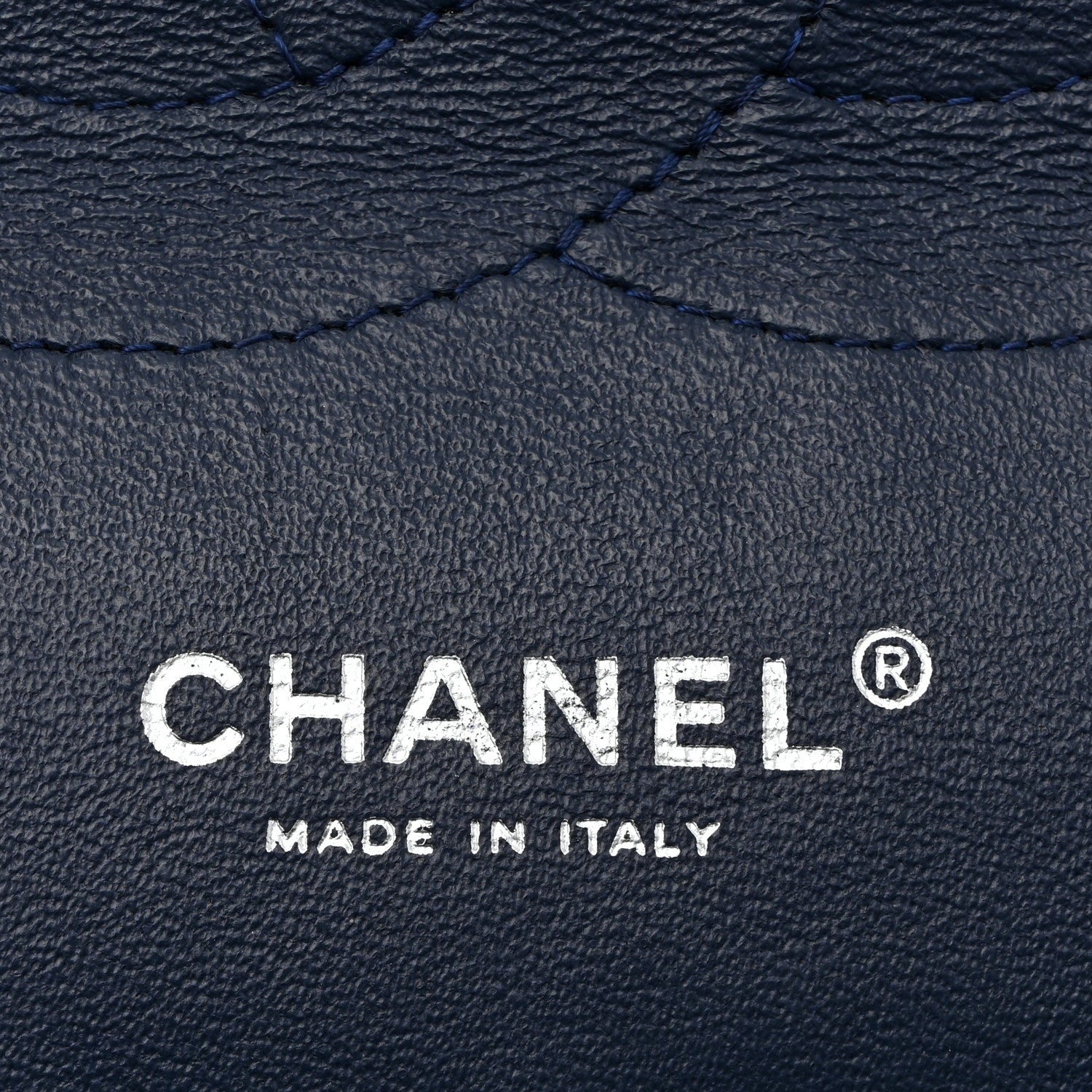Patent Quilted Jumbo Double Flap Dark Blue