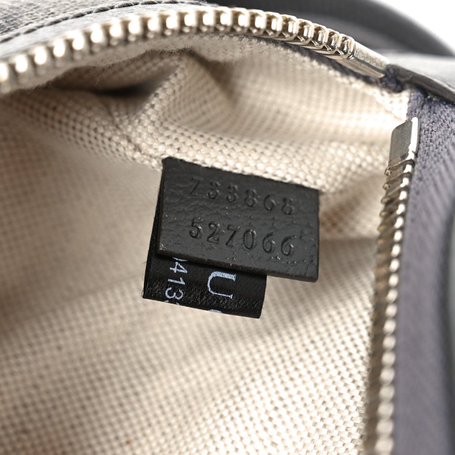 GG Supreme Monogram Textured Dollar Calfskin Ophidia Belt Bag Grey Black Graphite Grey
