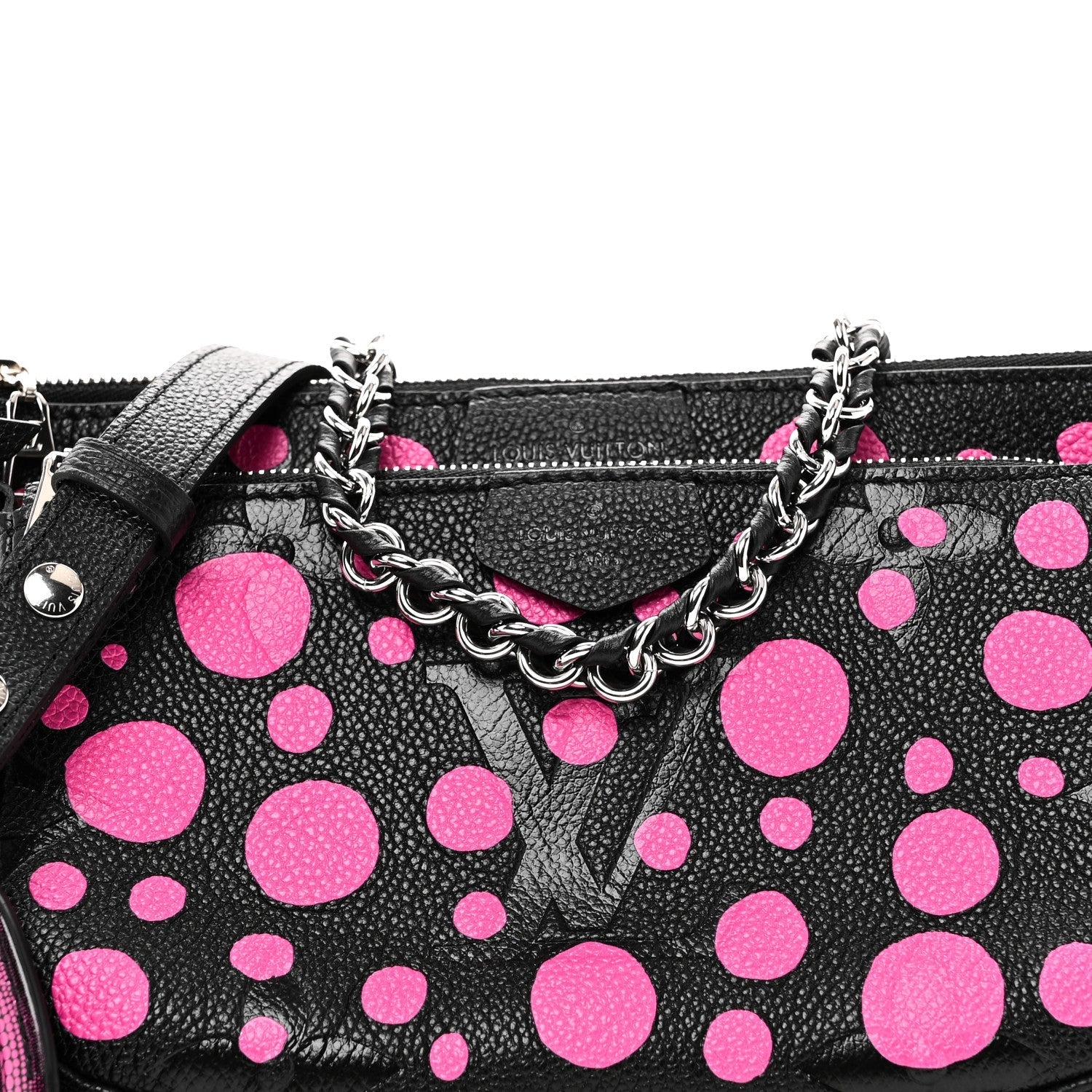 LV X YK Empreinte Multi Pochette Accessories Black Fuchsia
