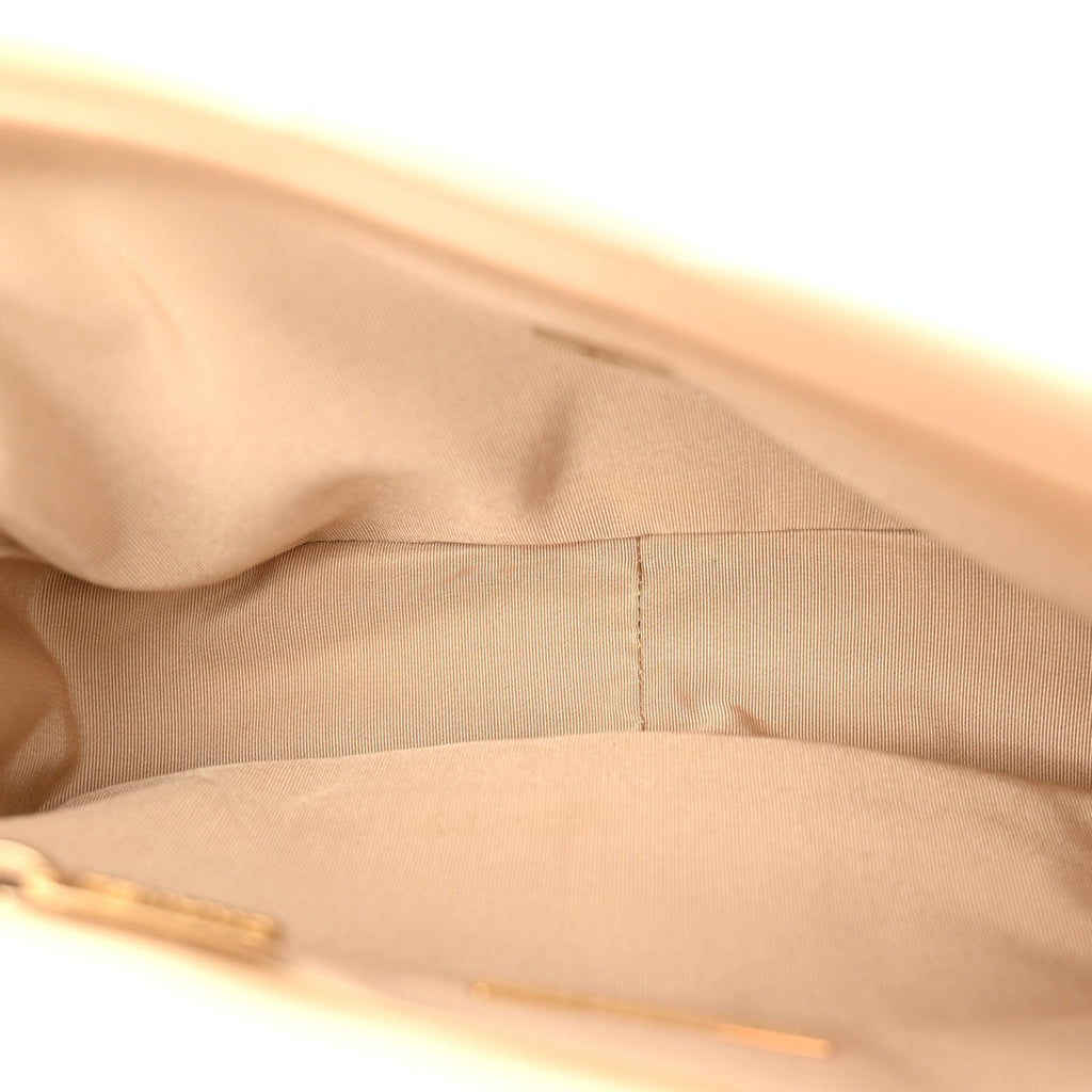 Lambskin Quilted Medium Chanel 19 Flap Dark Beige