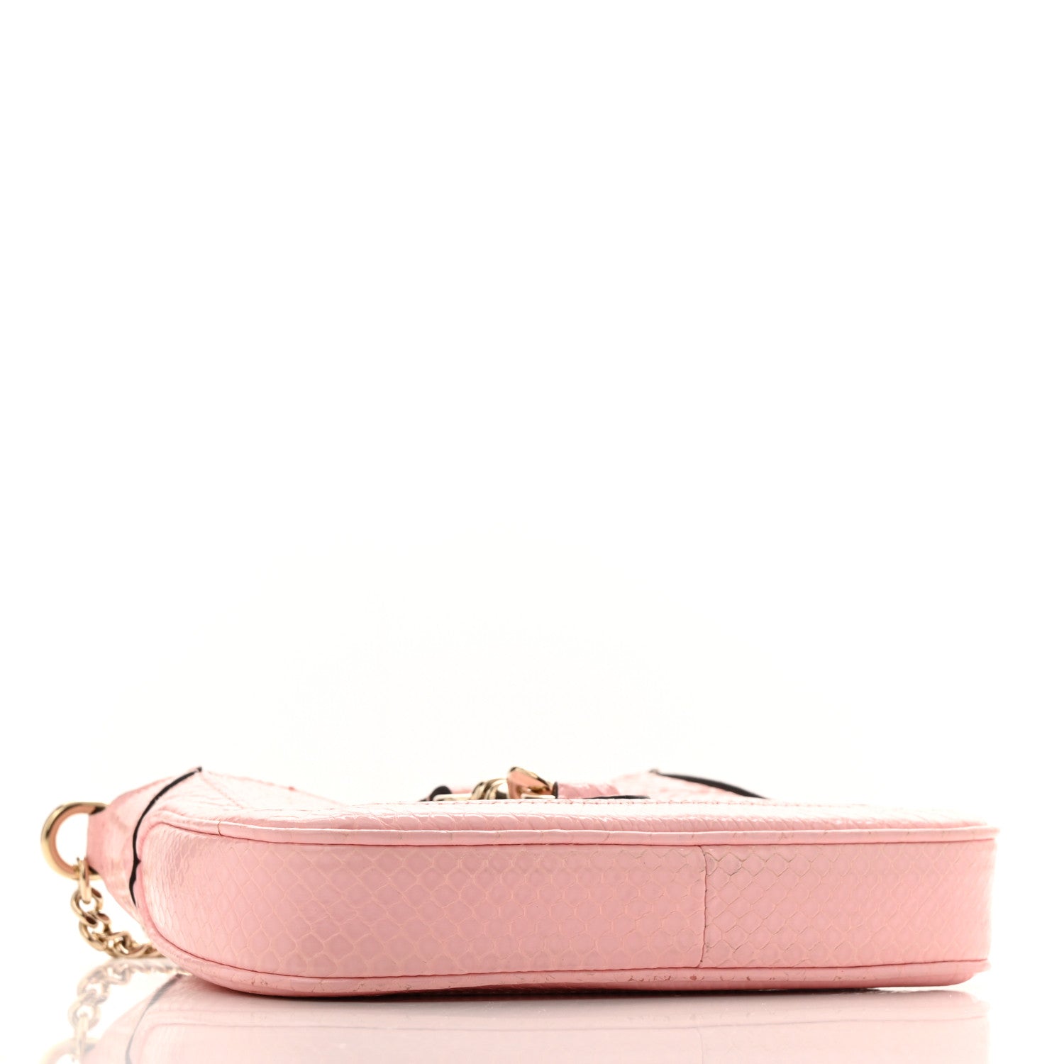 Snakeskin Mini Jackie Notte Bag Pink