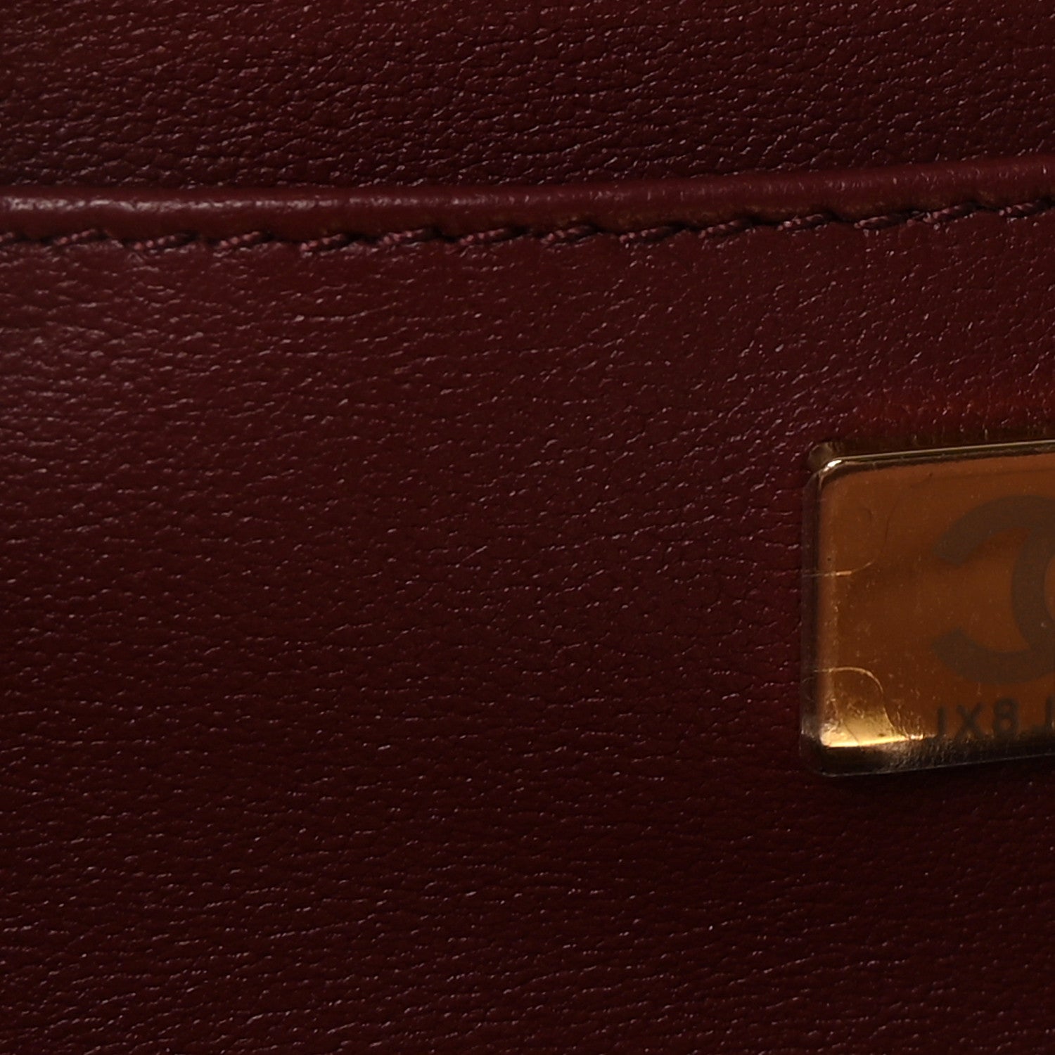 Lambskin Quilted Coco Click Bag Burgundy