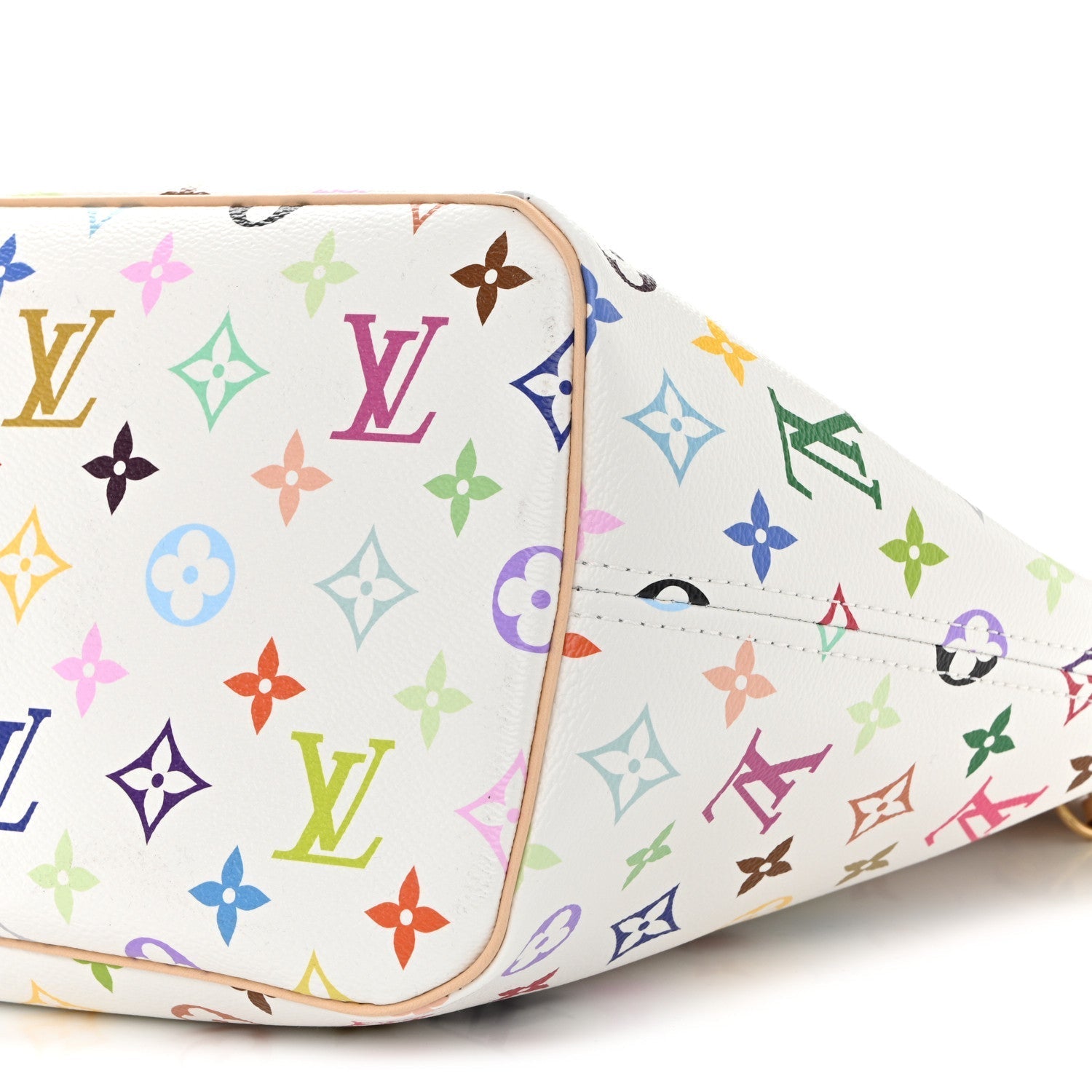 LV X TM Monogram Multicolor Neverfull MM White