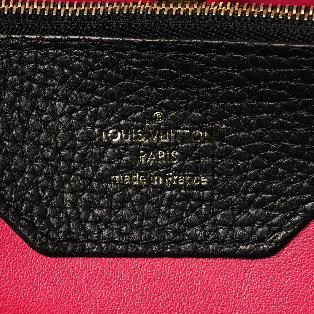 Taurillon Capucines GM  Black Fuchsia