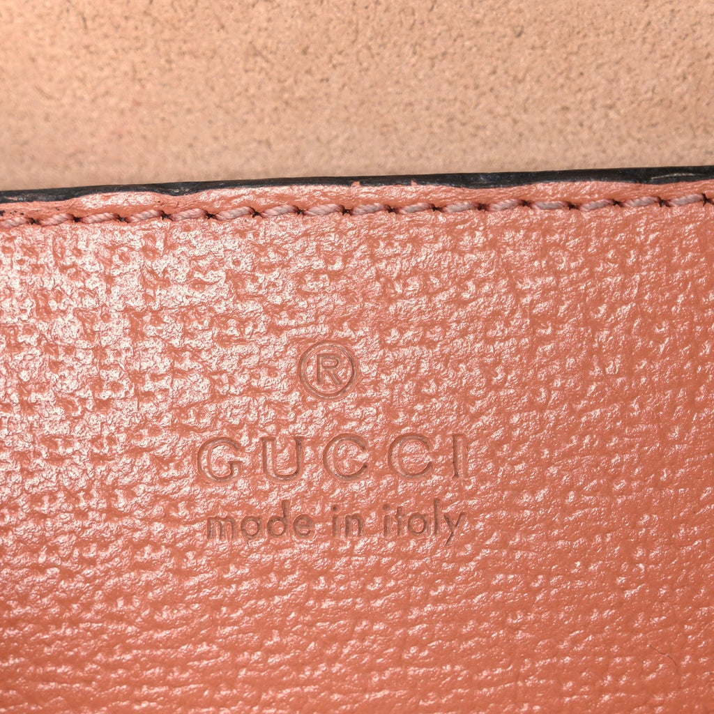 Monogram Textured Dollar Calfskin Small Ophidia Dome Shoulder Bag Cloche Rose Pink