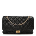 Aged Calfskin Quilted 2.55 Reissue 227 Flap Black