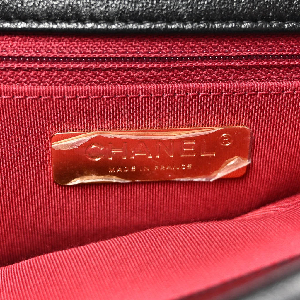 Goatskin Quilted Large Chanel 19 Flap Black