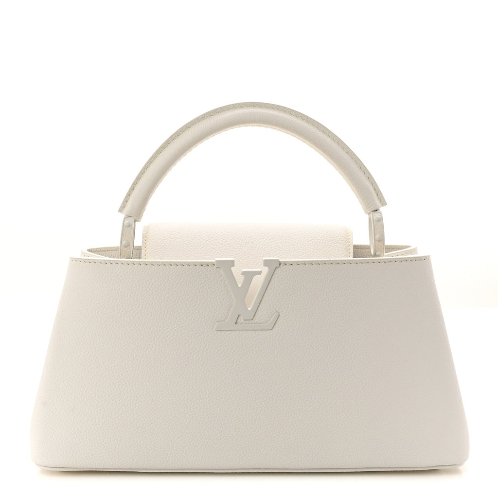 Taurillon Capucines East West MM Optic White