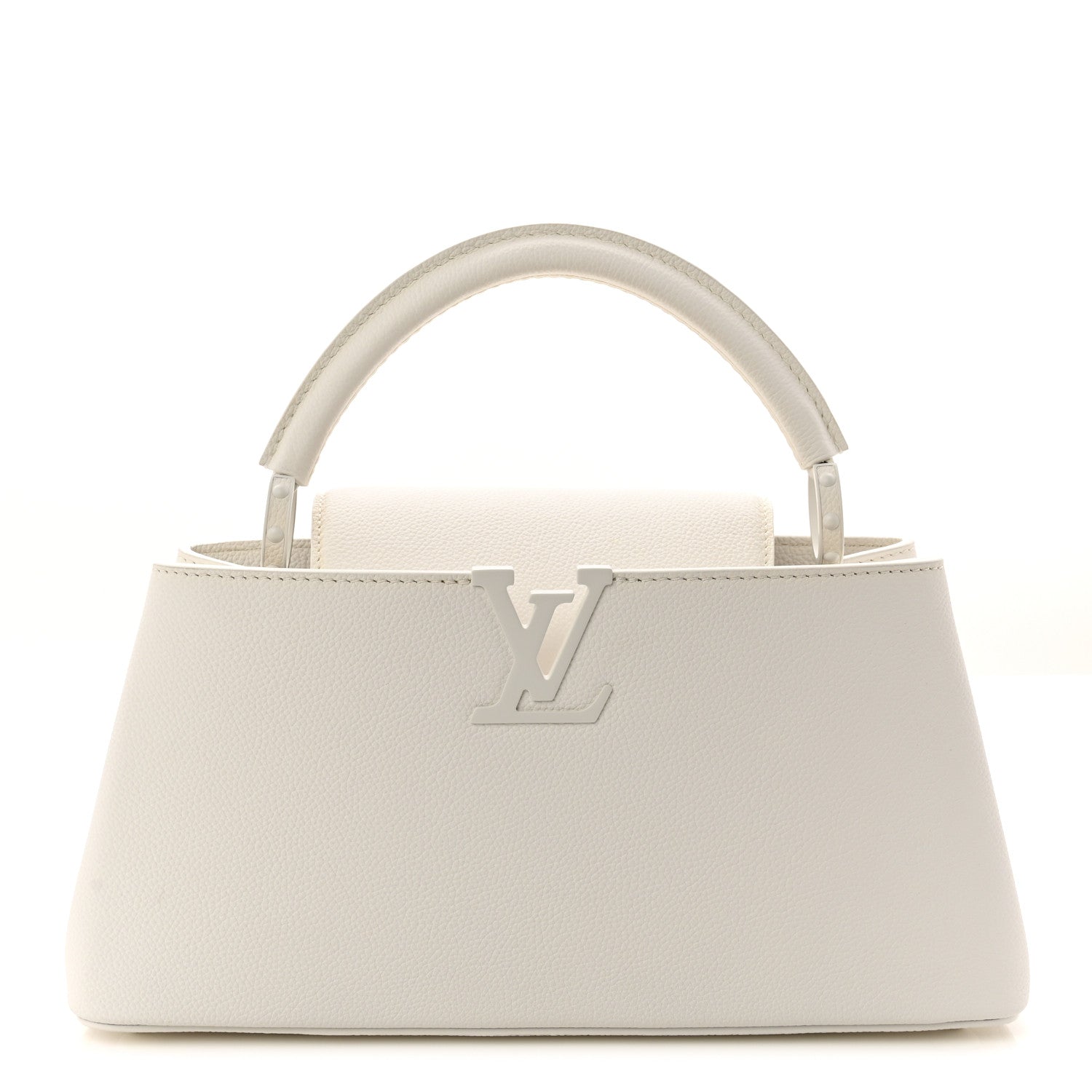 Taurillon Capucines East West MM Optic White
