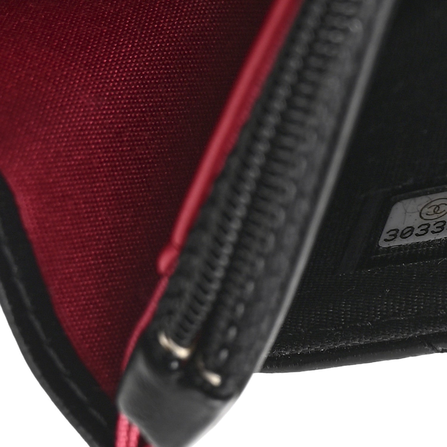 Lambskin Quilted Chain Around Wallet On Chain WOC Black