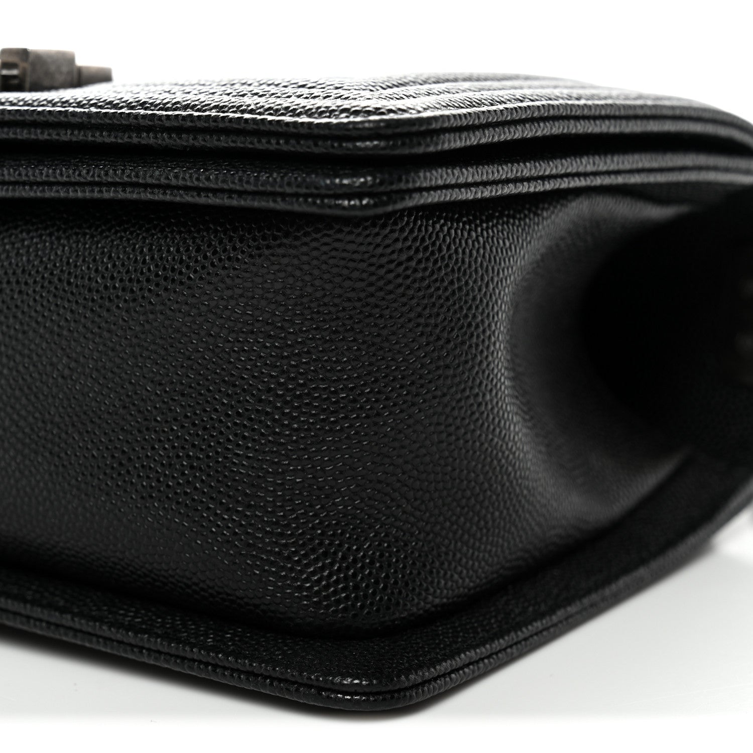 Caviar Quilted Small Boy Flap Black