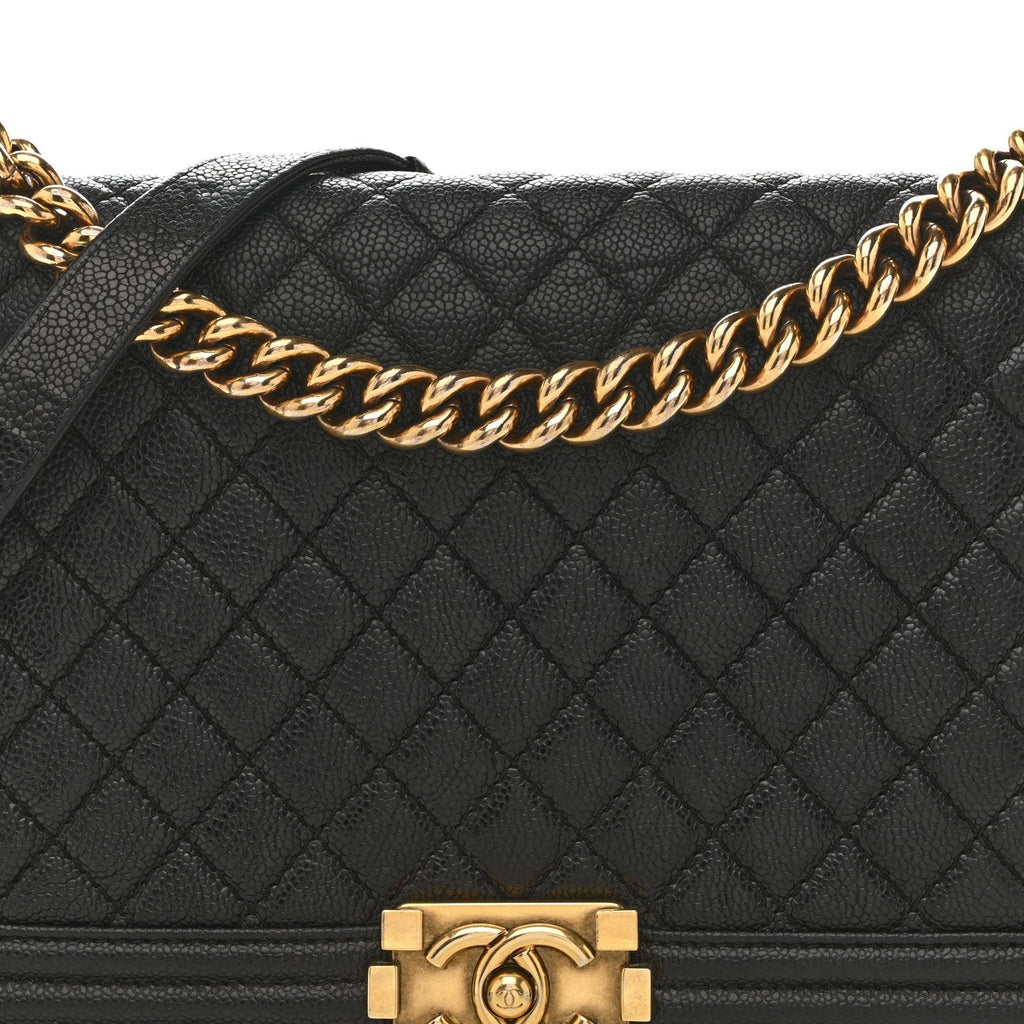 Caviar Quilted New Medium Boy Flap Black