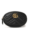 Calfskin Matelasse GG Marmont Belt Bag 85 34 Black