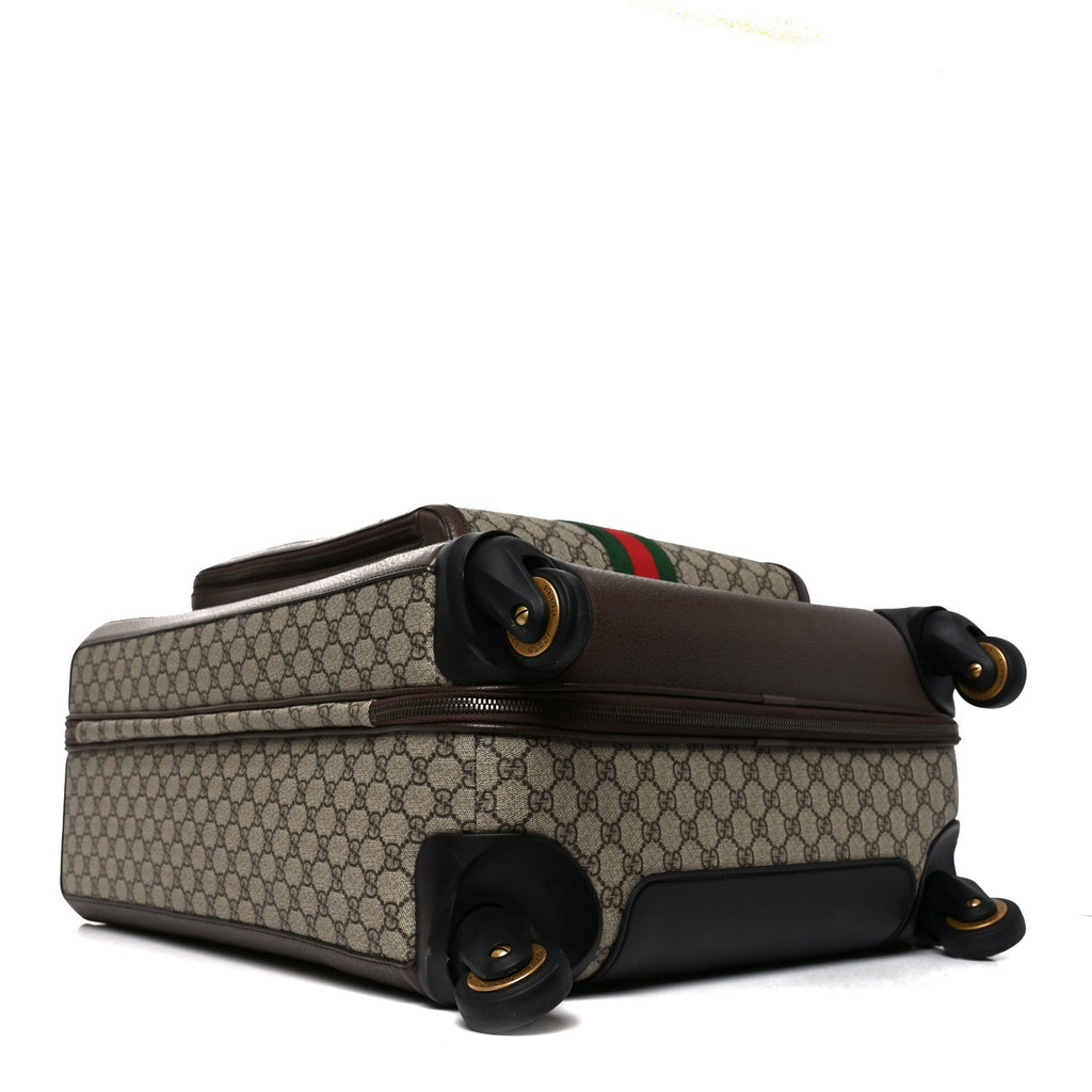 GG Supreme Monogram Web Medium Savoy Trolley Beige Ebony