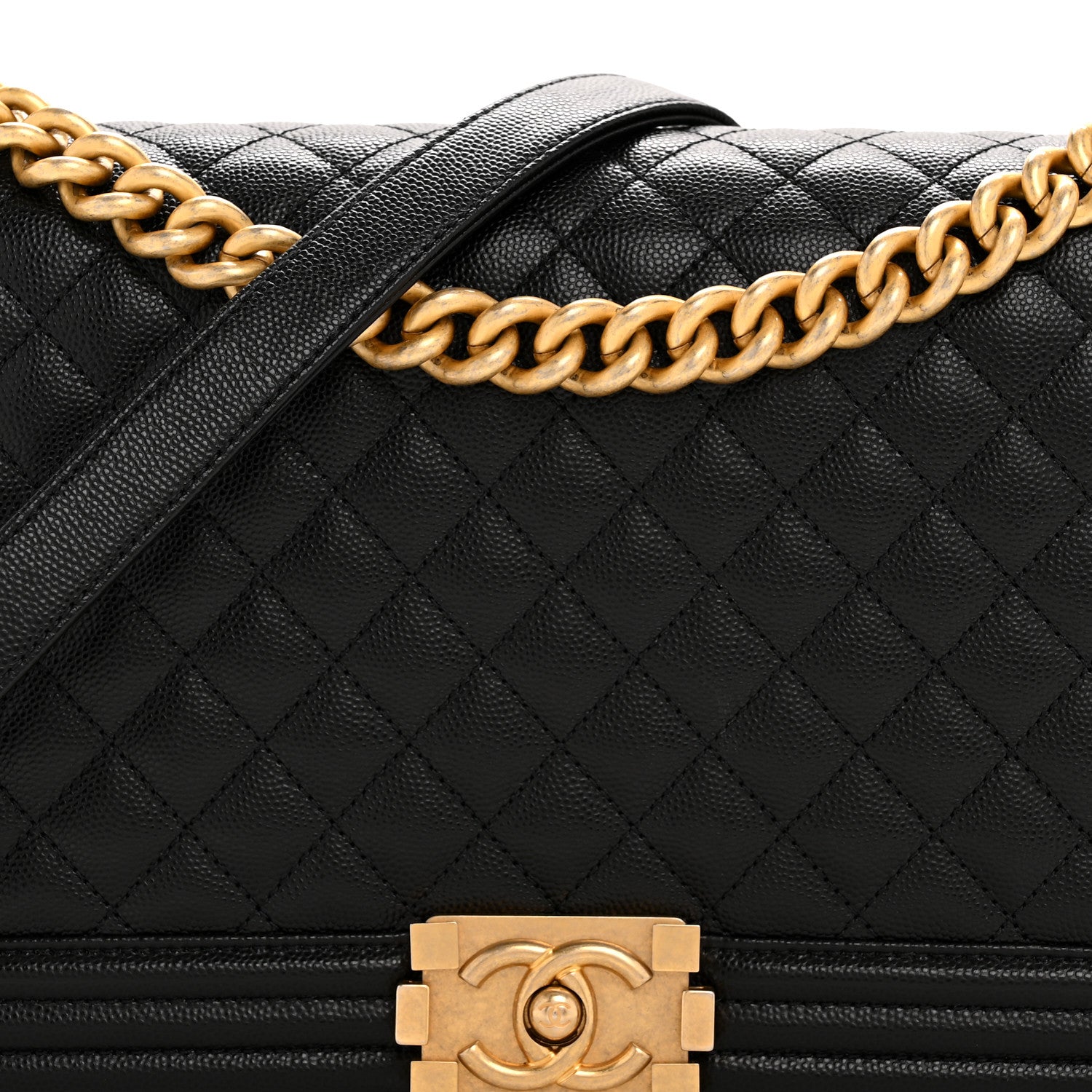 Caviar Quilted New Medium Boy Flap Black