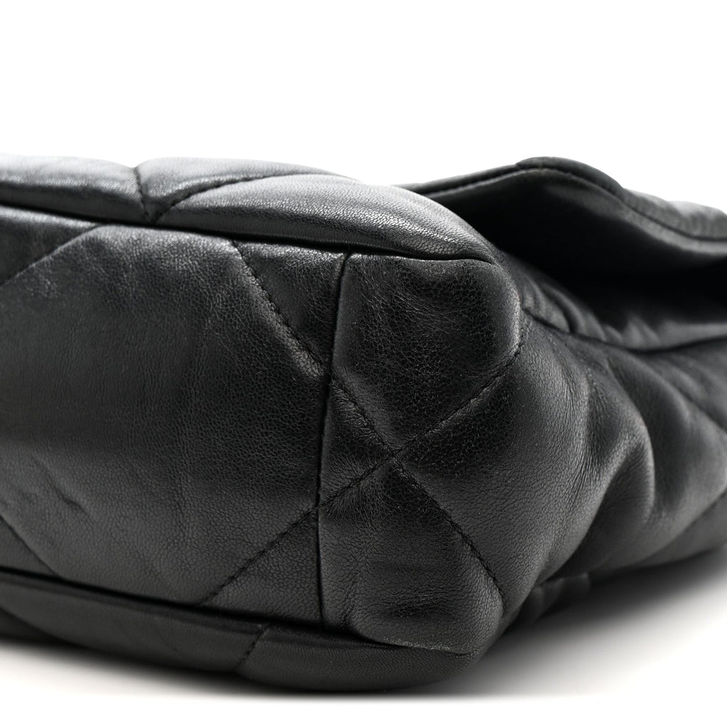 Lambskin Quilted Medium Chanel 19 Flap Black