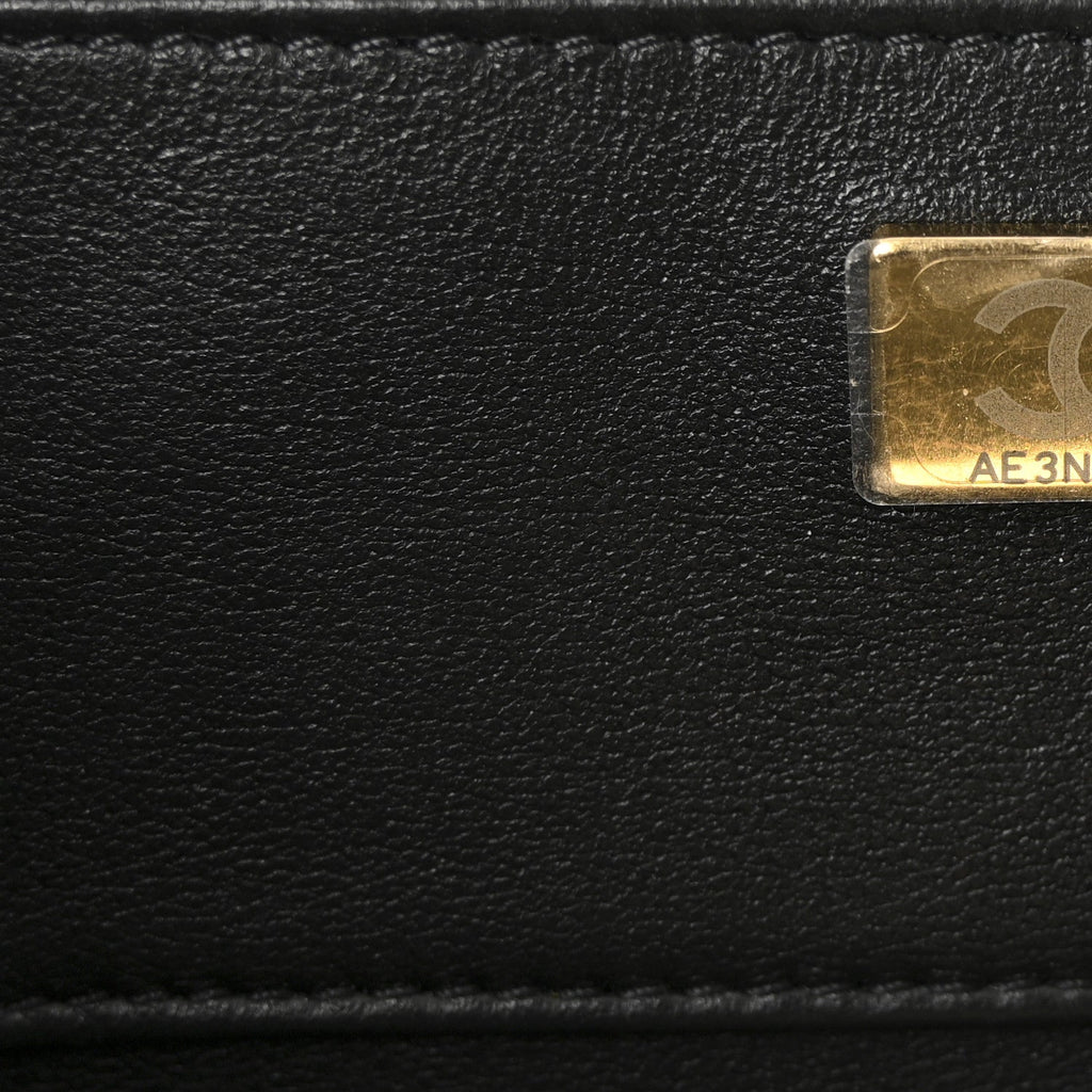 Lambskin Quilted Coco Click Bag Black