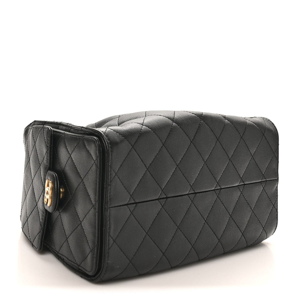 Caviar Quilted Small Chanel 25 Handbag Black