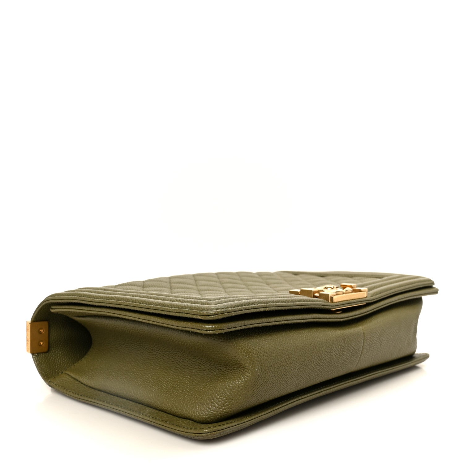 Caviar Quilted New Medium Boy Flap Khaki