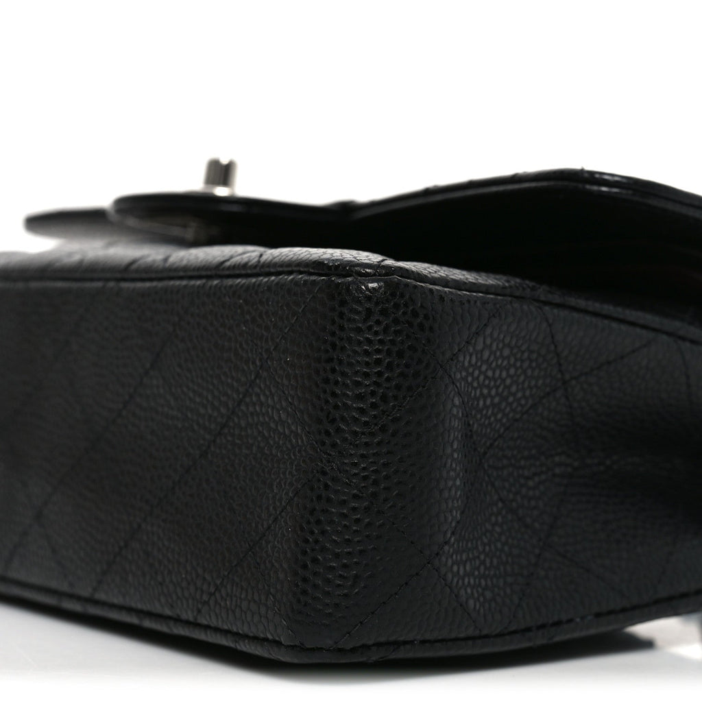 Caviar Quilted Small Double Flap Black