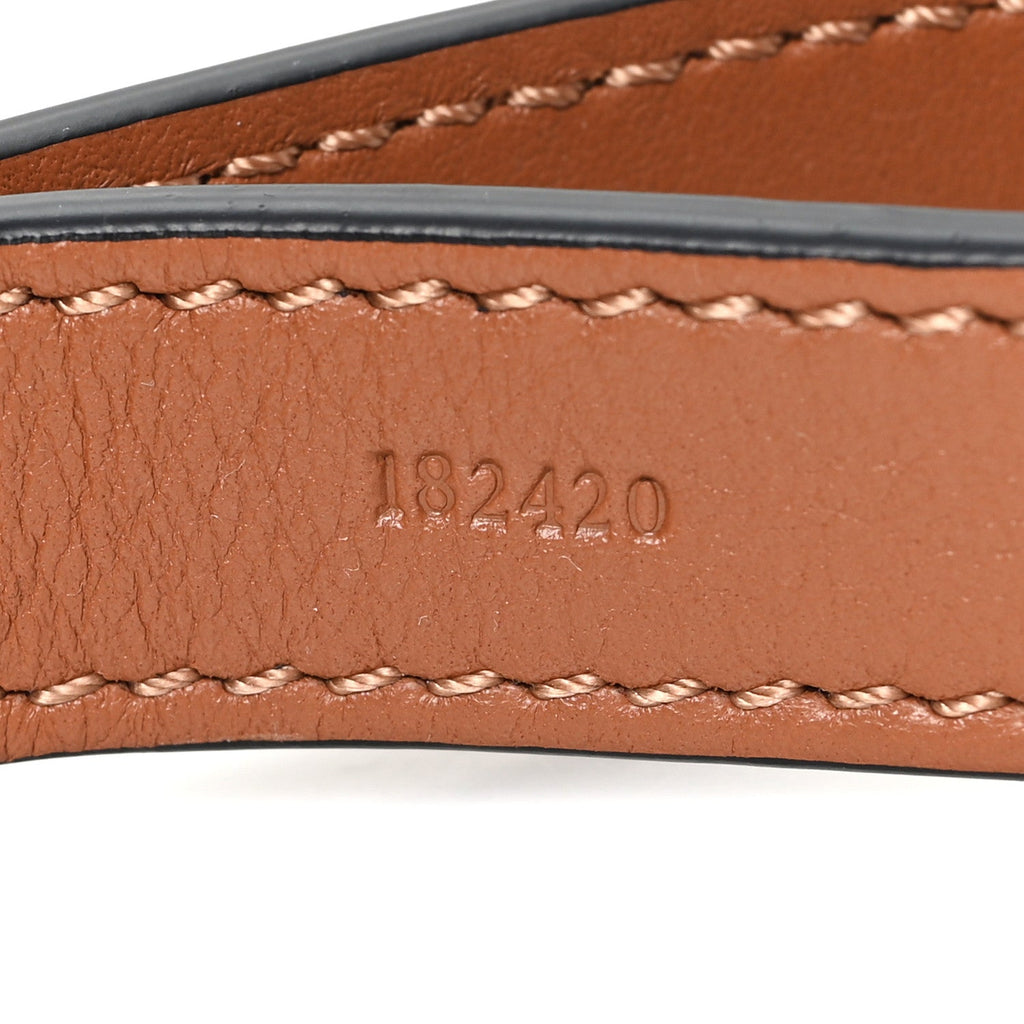 Calfskin Branded Short Strap Tan